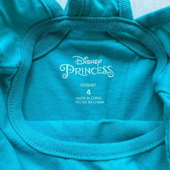 Disney Princess Ariel 4PC Outfit Set Girls Size 4T EUC Summer Set - Picture 3 of 9